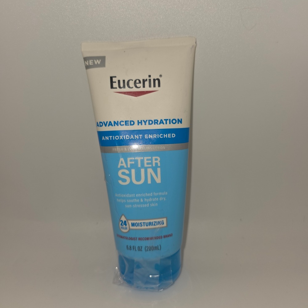 Eucerin After Sun Lotion Unisex 6.8oz Blue New Advanced Hydration Antioxidant